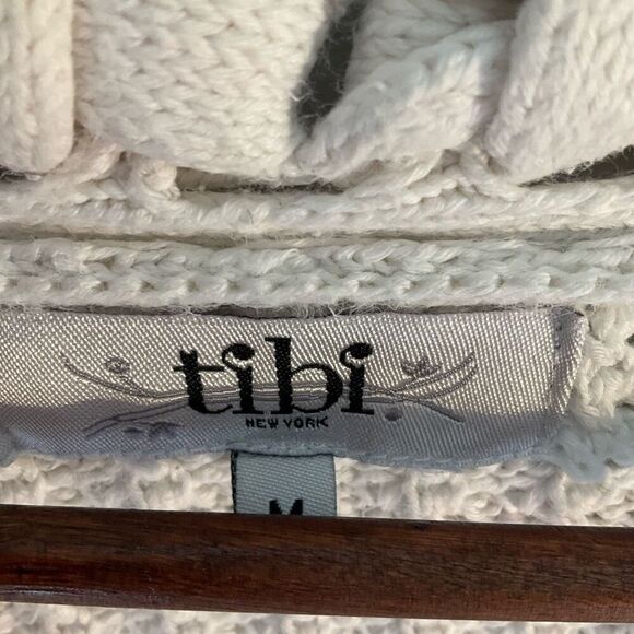 TIBI Cotton/Silk Braided Cardigan with Pockets!!!! Size Medium. Beautiful! - Picture 14 of 16